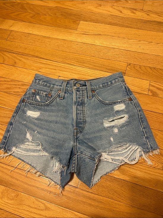 Levi's Pants - Levi’s 501 medium wash distressed denim shorts